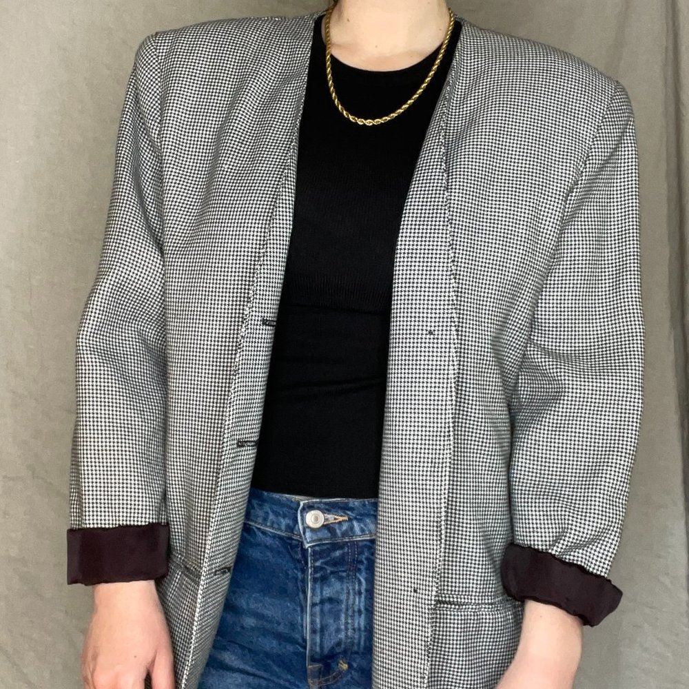 Vintage 80's Houndstooth Blazer